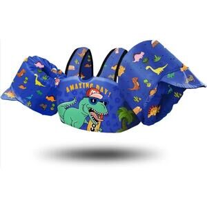 NWT Chriffer Kids Swim Vest Life Jacket - Dinosaur 30-55 lbs - Safety Harness
